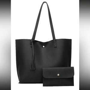 Stellar pebbled tote with wallet set🌙